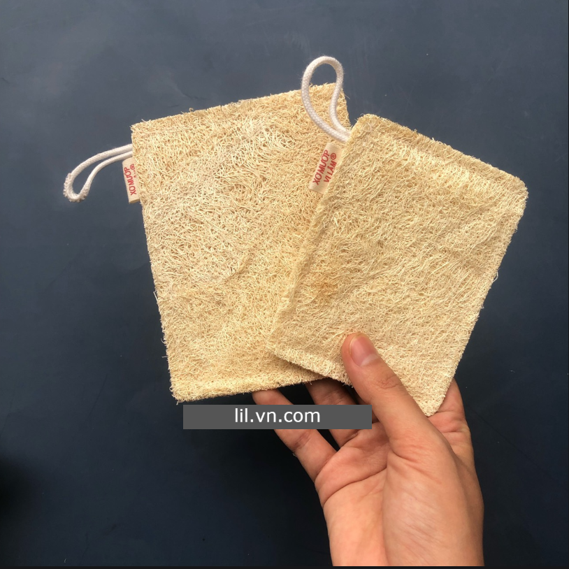 ảnh của sản phẩm Miếng rửa chén bằng xơ mướp tự nhiên hình chữ nhật số 4
